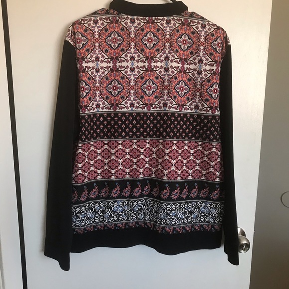 Rafaella Paisley Zip Bomber Jacket - Size L - Picture 6 of 14